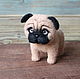 Pug toy made of wool dog symbol of the year. Felted Toy. ToysMari (handmademari). Ярмарка Мастеров.  Фото №5
