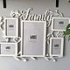 Белая фоторамка дерево семья Family на стену. Фоторамки. LoodyWoody. Интернет-магазин Ярмарка Мастеров.  Фото №2