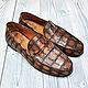 Men's loafer shoes, made of genuine crocodile leather, Loafers, St. Petersburg,  Фото №1