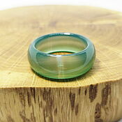 Украшения handmade. Livemaster - original item 20.5 r-r Ring green tinted agate (ZTA2052). Handmade.