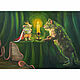 Children's painting 'Secret meeting by candlelight' - oil, hardboard, Pictures, Belgorod,  Фото №1