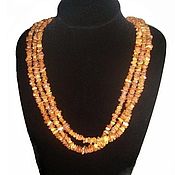 Работы для детей, handmade. Livemaster - original item Health Raw Amber stone necklace adult Baltic amber jewelry Boho. Handmade.