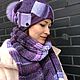Hat and scarf set Violet/Lilac. Headwear Sets. irinamakatukha (IrinaMakatukha). Online shopping on My Livemaster.  Фото №2