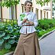 Рубашка с рисунком ручной работы "Лето". Рубашки. Ирина Лебедева Boho House. Ярмарка Мастеров.  Фото №5