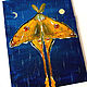 'Saturnia Luna'' acrylic (butterflies, miniature), Pictures, Korsakov,  Фото №1