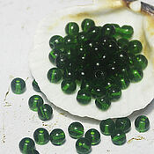 Материалы для творчества ручной работы. Ярмарка Мастеров - ручная работа Round Beads 40 pcs 4 mm Green. Handmade.
