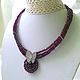 Necklace 'Summer moth' faceted garnet beads. Necklace. Dorida's Gems (Dorida-s-gems). My Livemaster. Фото №4