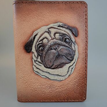 Сумки ручной работы. Ярмарка Мастеров - ручная работа Обложка на паспорт "Мопс". Handmade.