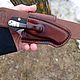 Чехол для ножа Spyderco Paramilitary 2. Ножи. ShalavinLeatherCraft (dshalavin). Ярмарка Мастеров.  Фото №4