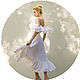 Длинное белое платье на пуговицах с двумя воланами, Платья, Москва,  Фото №1
