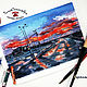 Order Painting: watercolor painting city landscape sunset CITY AT SUNSET. pictures & decor of TanyaSeptember. Livemaster. . Pictures Фото №3