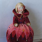 Куклы и игрушки handmade. Livemaster - original item Doll - needler made of antique parts Girl on a ball. Handmade.