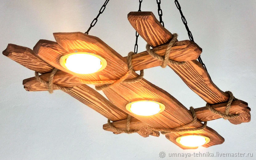 Люстра подвесная, ручной работы из дерева ARTWood, арт. №001 купить в ...