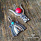 Osiris and ISIS (silver, turquoise, coral). Amulet. jewelart. Online shopping on My Livemaster.  Фото №2