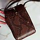 Сумка из кожи питона коричневого цвета. Классическая сумка. Chic bags. Ярмарка Мастеров.  Фото №4