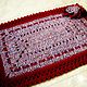 Order Multicolored Rug Handmade Burgundy Rug. knitted handmade rugs (kovrik-makrame). Livemaster. . Floor mats Фото №3