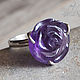 Order Silver ring 'rose Violet' NAT. amethyst. Firuza. Livemaster. . Rings Фото №3