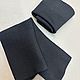 Подвяз/Манжет 35*30 см,трикотажный двойной, чёрный, хлопковый, Италия, Отделка для шитья, Люберцы,  Фото №1