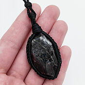 Украшения handmade. Livemaster - original item Garnet Pendant Pendant Natural stone Black burgundy Faceted. Handmade.