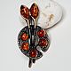 Брошь Палитра. Брошь-булавка. amber brooch. Интернет-магазин Ярмарка Мастеров.  Фото №2