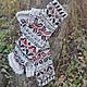Order Mitts, knitted 'October'. Handmade high mittens. DominikaSamara. Livemaster. . Mitts Фото №3