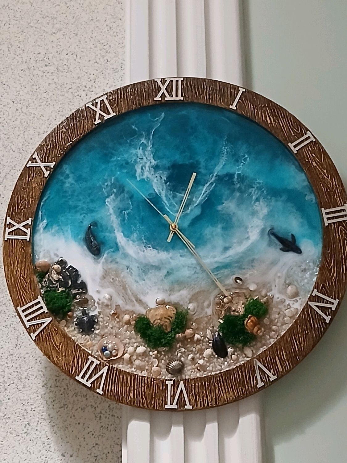 Настенные часы из эпоксидная смола в интернет-магазине Ярмарка Мастеров ...