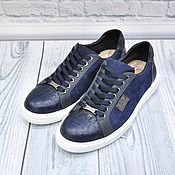 Обувь ручной работы handmade. Livemaster - original item Sneakers made of genuine crocodile leather and suede, handmade. Handmade.