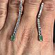 Серьги серебро 925 танзанит и изумруд, Серьги классические, Новосибирск,  Фото №1