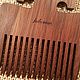 Order Wooden comb for hair inlay mosaic "Slavic" of walnut. Wooden combs inlay Hanto&Dokimo. Livemaster. . Combs Фото №3