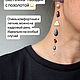 Длинные серьги из цветного жемчуга. Серьги-пусеты. Наталья Жумагул. Ярмарка Мастеров.  Фото №7