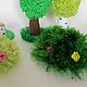 Forest glade Fly Agaric Flowers Knitted decorations for the puppet theater. Puppet show. sunnytoys-gifts. My Livemaster. Фото №5