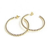 Украшения handmade. Livemaster - original item Earrings rings balls, fashionable gold earrings, earrings in the form of rings. Handmade.