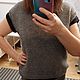 Жилет женский 44-48 размер вязаный серый цвет. Жилеты. AccessoriesWool мягко и комфортно. Ярмарка Мастеров.  Фото №8