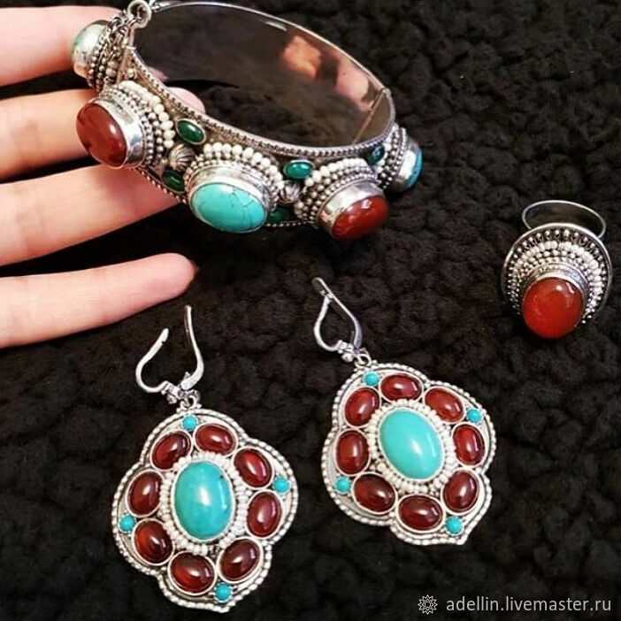 Серебро с натуральными камнями купить в интернет-магазине Ярмарка ...