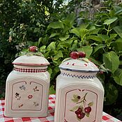 Винтаж handmade. Livemaster - original item Porcelain jars 