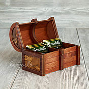 Для дома и интерьера handmade. Livemaster - original item Box with 2 compartments, wooden tea bags chest. Handmade.