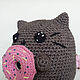 Order Knitted cat Donut thick cat gift to a child. Вязаные игрушки - Ольга (knitlandiya). Livemaster. . Stuffed Toys Фото №3