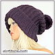 Шапки " Альбина" (шапка женск, шапка вязан). Шапки. Ирина(shvilinka.knit). Ярмарка Мастеров.  Фото №5