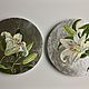  Interior round picture of the Diptych 'Silver and lilies». Pictures. Fine Art for Joy. Online shopping on My Livemaster.  Фото №2