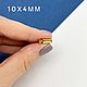 Концевик цилиндр, 10х4 мм, нержавеющая сталь с позолотой, К022. Фурнитура. Tanissa Hobby (Танисса Хобби). Интернет-магазин Ярмарка Мастеров.  Фото №2