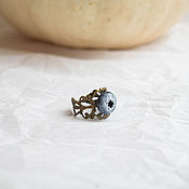Украшения handmade. Livemaster - original item Vintage jewelry set, Clay blueberry ring. Handmade.