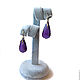 Order Sana earrings, amethyst CT 32,48. little luxuries. Livemaster. . Earrings Фото №3