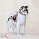 American Akita black painting ' Black flowers'. Figurines. Moscow Kerry (porcelaindogs). My Livemaster. Фото №4