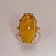 Order Amber Ring Natural Amber Brass Gold Plated Size 17,5 Vintage. Aleshina. Livemaster. . Vintage ring Фото №3