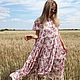 Заказать Платье «Пудра» midi с рукавом крылышко c принтом розочки. Roses (Roses-dresses). Ярмарка Мастеров. . Платья Фото №3