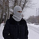 Order Balaclava Knitted Elastic Band Gray Men's Women's Unisex. Space Cat Knitting. Livemaster. . Caps Фото №3