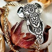 Украшения handmade. Livemaster - original item Silver lock "Indian Elephant" for a bracelets and necklaces. Handmade.