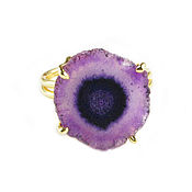 Украшения handmade. Livemaster - original item Lilac ring with quartz 