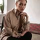 Рубашка с отделкой в стиле Берберри. Рубашки. Knyazeva_pro_atelier. Ярмарка Мастеров.  Фото №5
