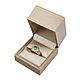 Gold plated silver sky blue topaz ring (RCOV12x10). Rings. IRStudio. My Livemaster. Фото №5